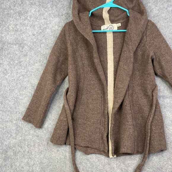 Anthropologie Brown Hooded Cardigan - Picture 2 of 12